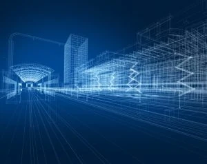 3D architecture abstract