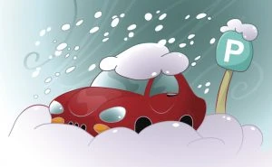 snow parking garage