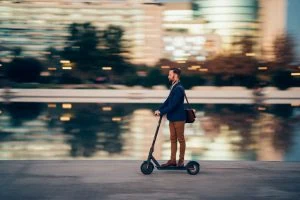 E-scooters are being used as transportation for hospital workers and first responders.