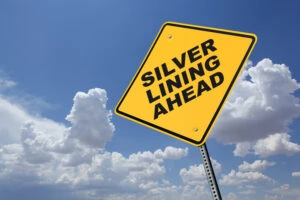 A sign indicating a Silver Lining Ahead.