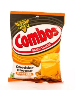 Bag of Combos in cheddar cheese flavor