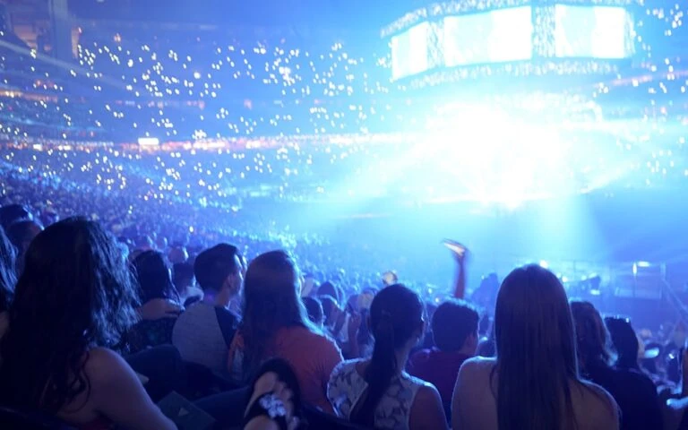 Stock photo of people at a concert