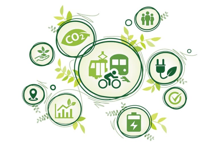 Stock graphic of green energy sources