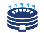 Destination member icon - stadium with flags