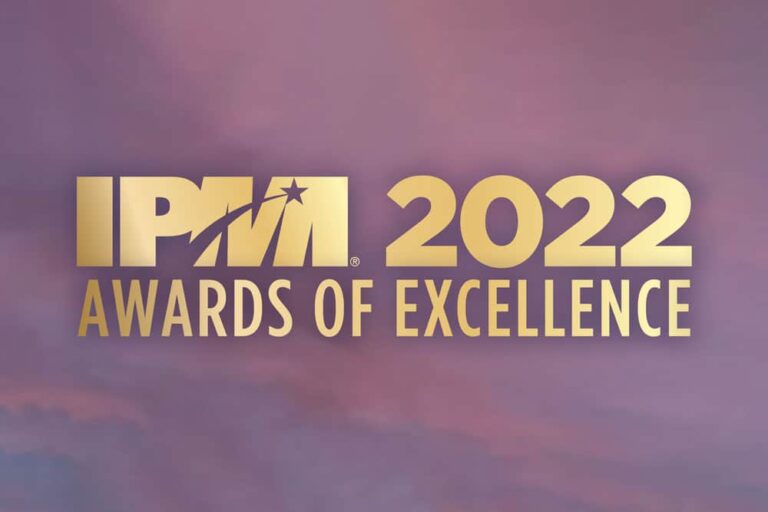 IPMI 2022 AWARDS OF EXCELLENCE header logo with gold lettering