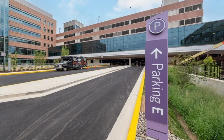 Entrance to VHC Parking Lot E