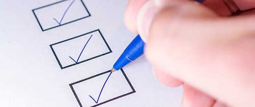 Checking off the tasks of a ToDo list with a pen