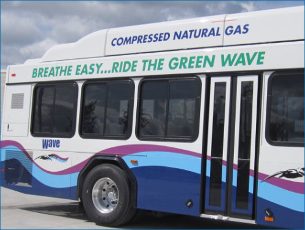 Green Wave transit Bus and Mobility using compressed natural gas