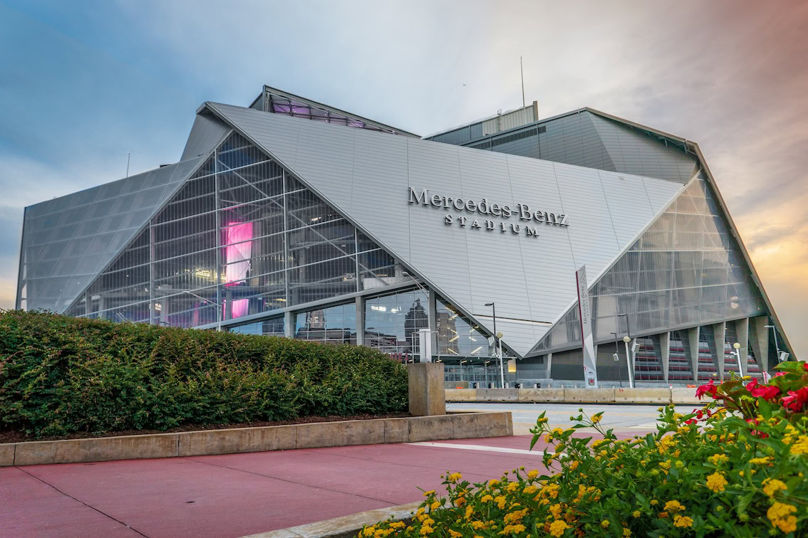Mercedes-Benz Stadium (MBS), home of the NFL&rsquo;s Atlanta Falcons and MLS&rsquo;s Atlanta United, stadium