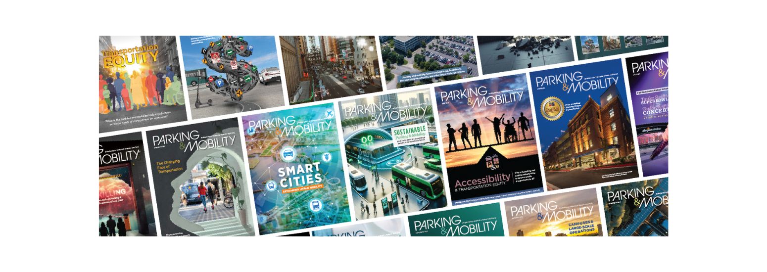 Parking & Mobility Magazine Cover Collage