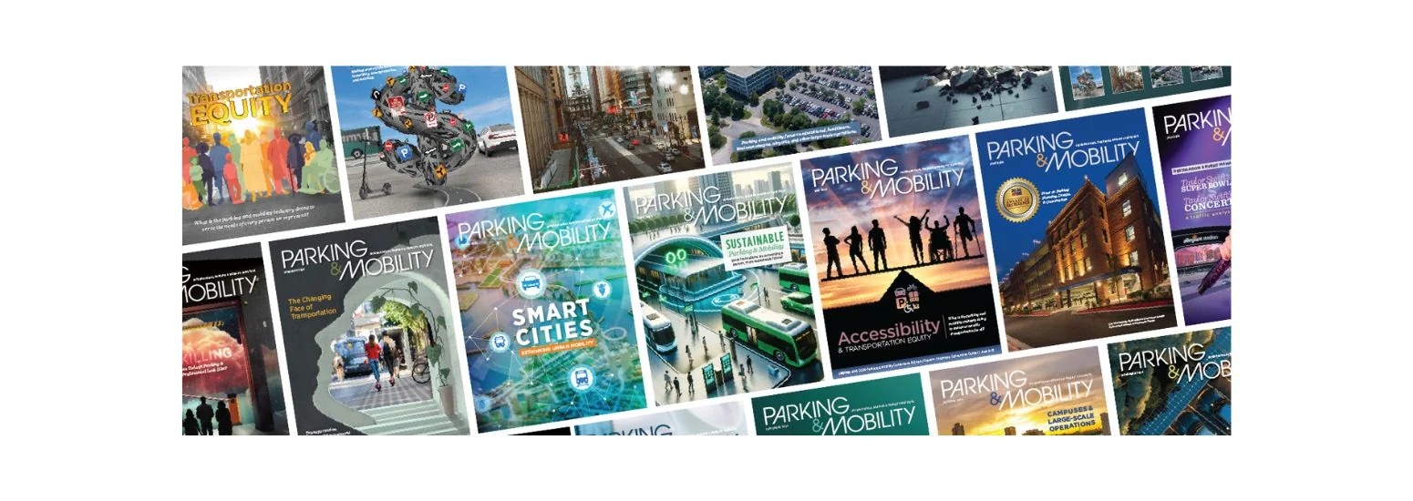 Parking & Mobility Magazine Cover Collage