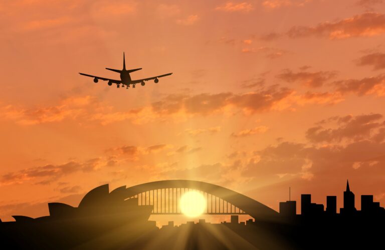 Plane flying