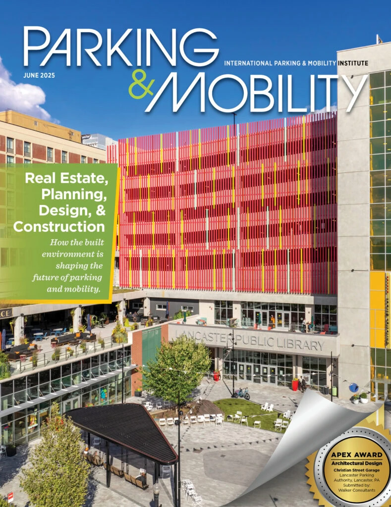 June 2025 cover of Parking & Mobility Magazine from IPMI.