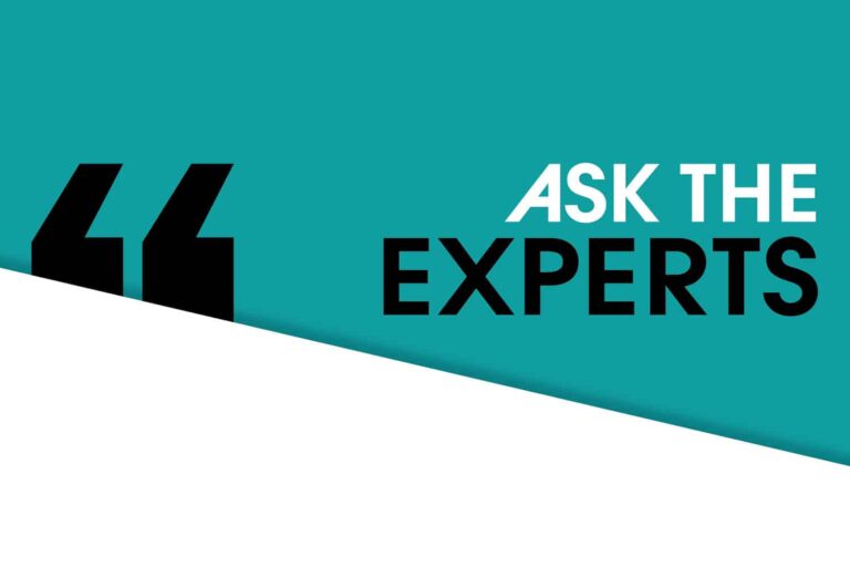 Teal "Ask the Experts" graphic