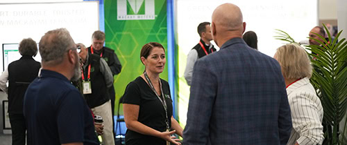 Expo Hall photo, attendees networking