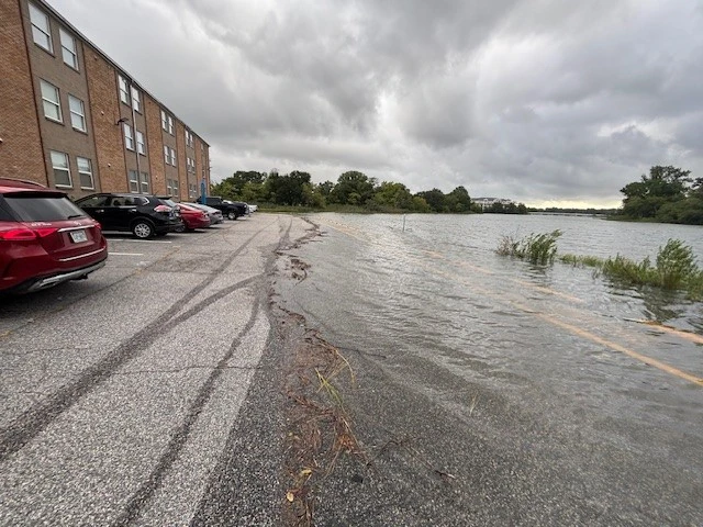 Parking lot flood