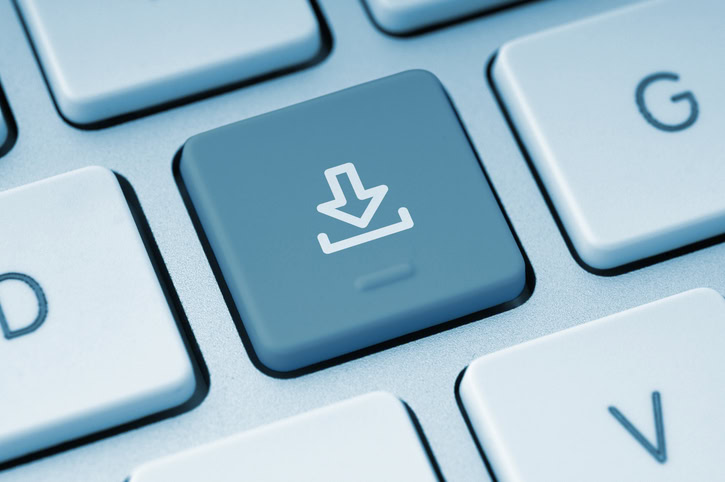 Computer Keyboard with symbolic download key