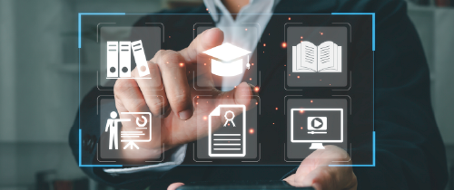Parksmart Graphics, showing icons for books, diploma, learning
