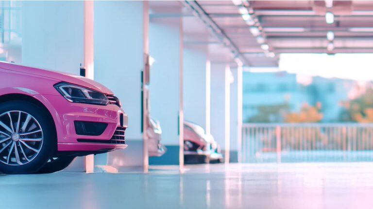 Arrive PR photo, picture of pink car